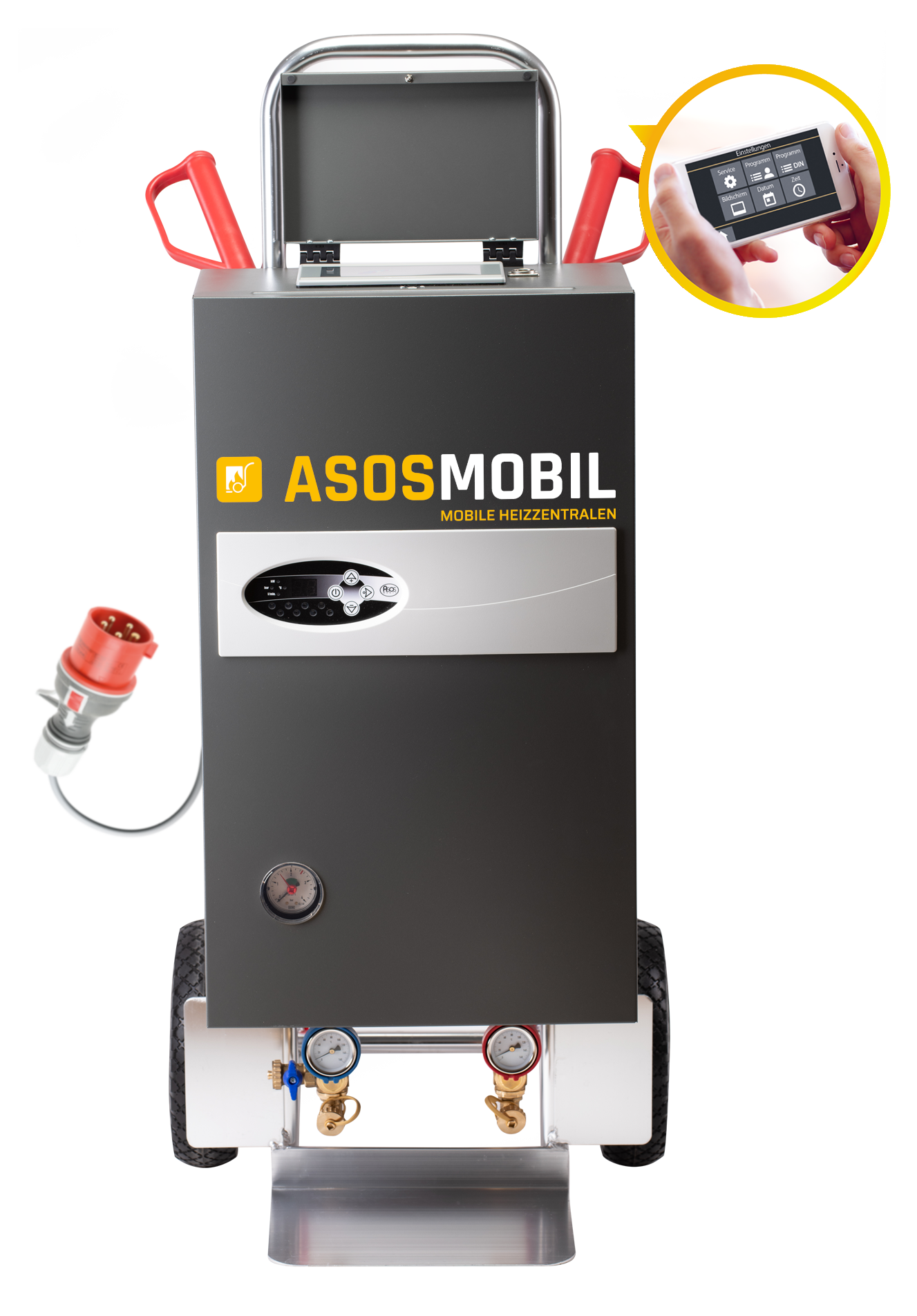 ASOSmobil 21E WiFi – mobile elektrische Heizzentrale 21 kW mit Fernzugriff