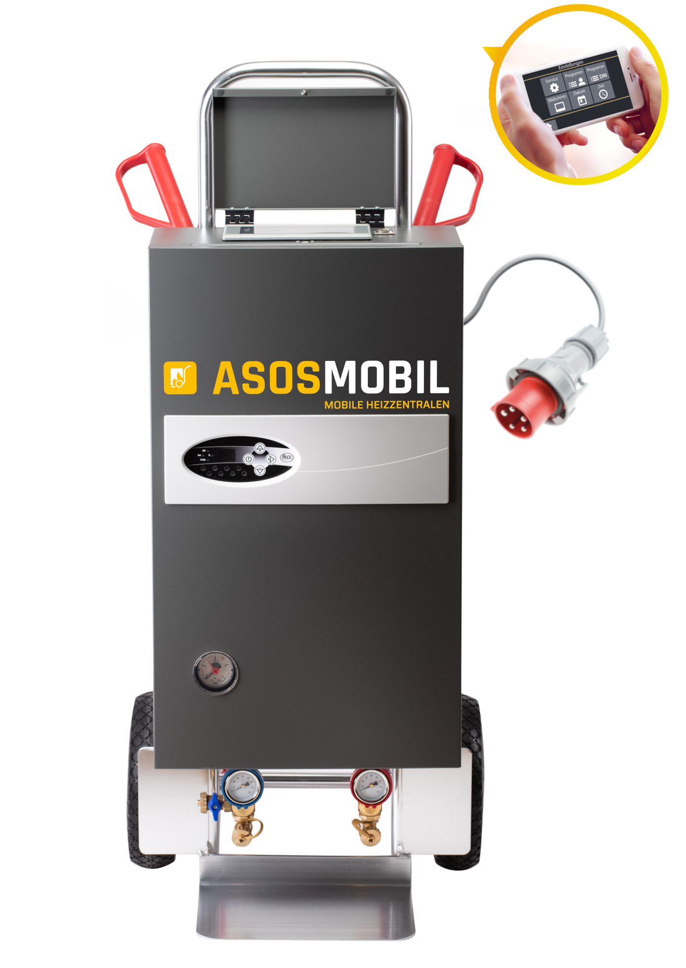 ASOSmobil 36E WiFi – mobile elektrische Heizzentrale 36 kW mit Fernzugriff